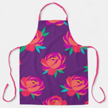 Delantal Culinario Profesional de Floral Vibrante