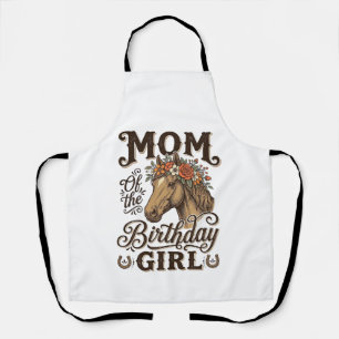 Delantal Cumpleaños de Mamá Floral Caballo Occidental Camis