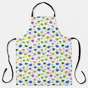 DELANTAL CUPAS DE CAFÉ EN APRON BLANCO