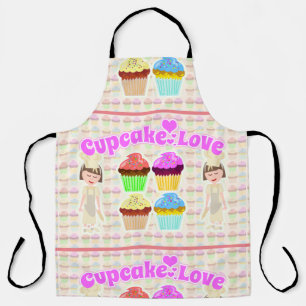Delantal Cupcake Amor Chef Personalizado Arte Diversión