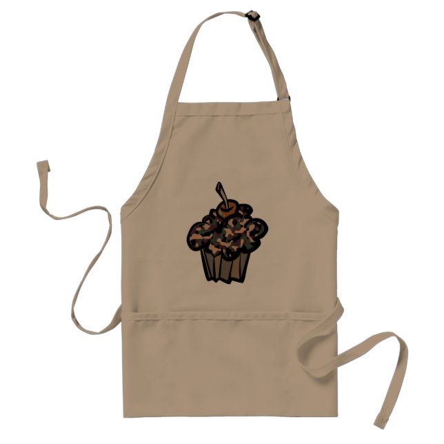 Delantal cupcake de camuflaje (Frente)