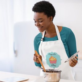 Delantal Cupcake Diva Blue Personalizado Apron