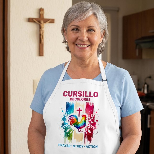 Delantal Cursillo DeColores Rooster & Cross Brush Strokes (Subido por el creador)