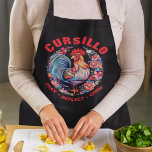 Delantal Cursillo Rooster with Roses Pray Reflect Grow<br><div class="desc">Celebrate faith, renewal, and spiritual growth with this vibrant Cursillo rooster design, inspired by the joyful message of DeColores. Rich in color and symbolism, this beautifully detailed rooster is framed by beautiful roses and paired with the meaningful words “Pray • Reflect • Grow, ” capturing the heart of the Cursillo...</div>