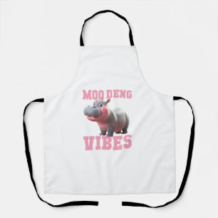Delantal Curte MOO DENG VIBES Only Baby Hippo Kindergarten 