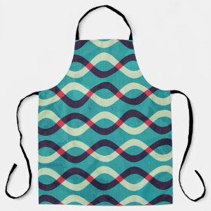 Delantal Curvas retro: efecto de patrón de niebla.