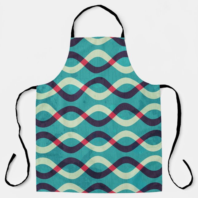 Delantal Curvas retro: efecto de patrón de niebla. (Anverso)