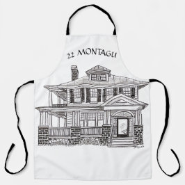 Delantal Custom apron design with a house