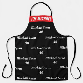 Delantal Custom Birthday Apron - Funny Name & Age!