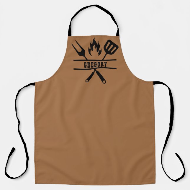 Delantal Custom Brown Grilling Apron (Anverso)