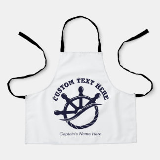 Delantal Custom Captain Boat Nautical Gift