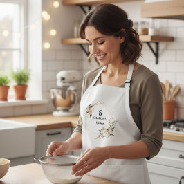 Delantal Custom flower crown apron, women's aprons