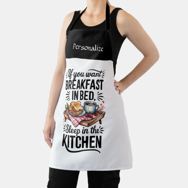Delantal Custom Kitchen Wear Funny Humor Quote Personalize (in situ)