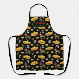 Delantal Custom Mexican Fiesta & Día de Muertos Apron