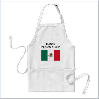 Delantal Custom Mexican Flag Green White and Red