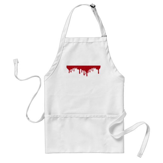 Delantal Custom Minimal Tomato Red Drip Apron (Frente)