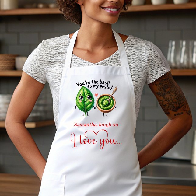 Delantal Custom Name Cartoon Food Sweet Love Gift Apron (Custom Name Cartoon Food Sweet Love Gift Apron)