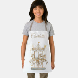 Delantal Custom Name Kids Apron | Carousel Magic