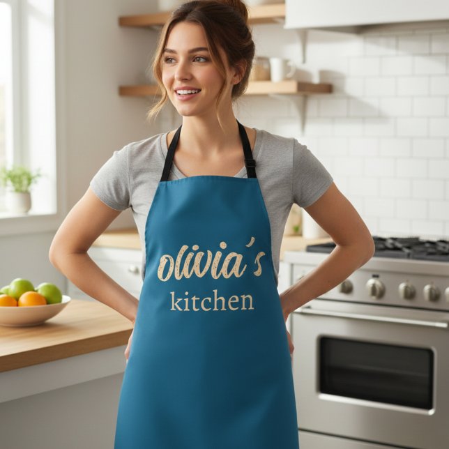 Delantal Custom Name Kitchen Apron – Personalized Cooking  (Subido por el creador)