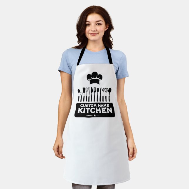 Delantal Custom Name Kitchen Chef Design Apron (Gastado)