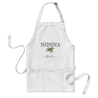 Delantal Custom Name Personalized Nonna Apron With Pockets