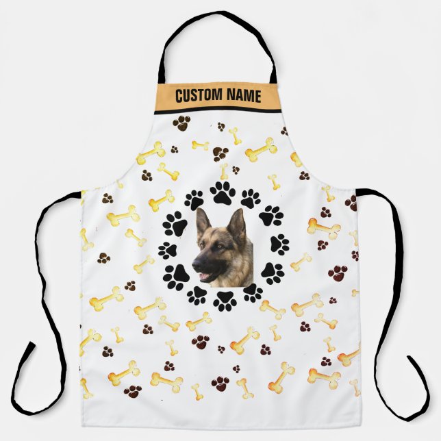 Delantal Custom Name Pet Memorial Apron - Elegant Dog, Cat (Anverso)