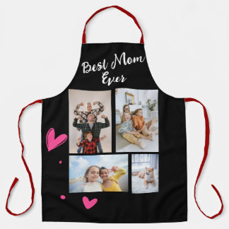 Delantal Custom Photo Collage Apron - Best Mom Or Dad Ever