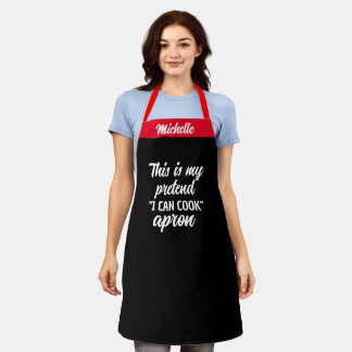 Delantal Custom "Pretend I Can Cook" Apron - Funny Kitchen