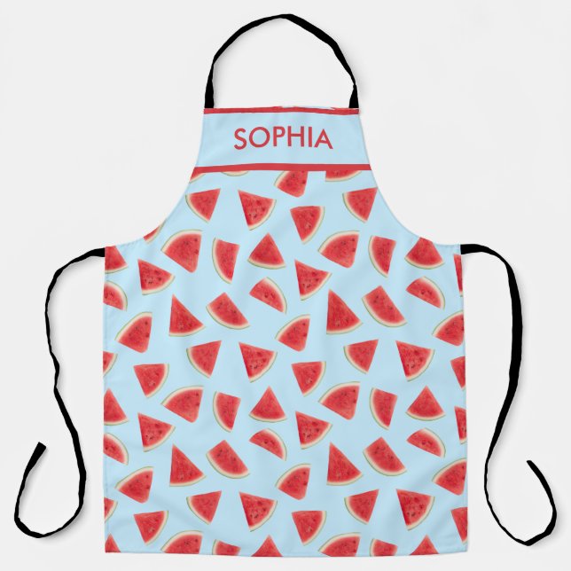 Delantal Custom Realistic Watermelon Slice Summer Pattern (Anverso)