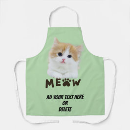 Delantal Customizable Kitten Meow All Over Print Apron