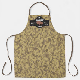 Delantal Customize Butcher Shop Brown Hog Brown Camo