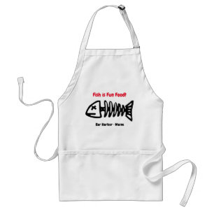Delantal Customized Chef's Apron Fish Skeleton Graphic