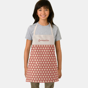 Delantal Customized children's apron with orange daisy