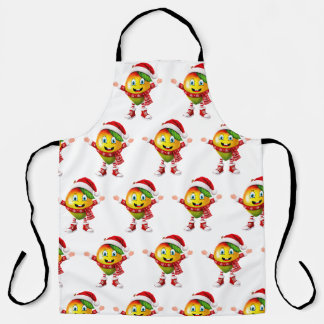 Delantal Cute 3D Christmas Mango Fruit Pattern Personalized