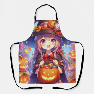 Delantal Cute Anime Halloween Witch