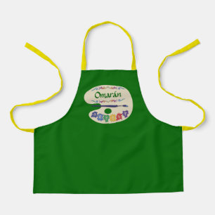 Delantal Cute Artists Palette Kids Paint Smock Apron