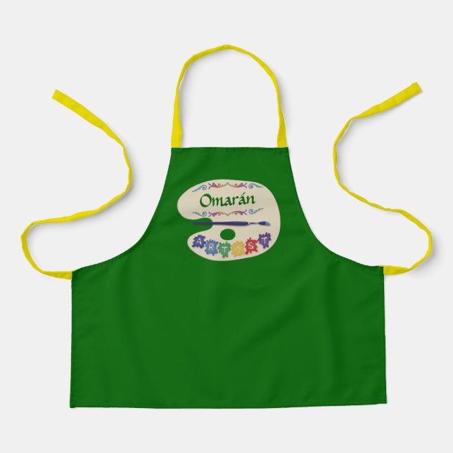 Delantal Cute Artists Palette Kids Paint Smock Apron (Anverso)