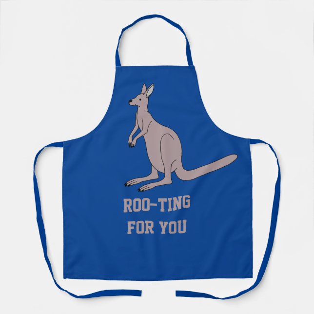 Delantal Cute Aussie Funny Kangaroo Pun Roo ting Para Usted (Anverso)