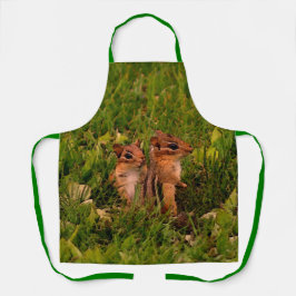 Delantal Cute Baby Chipmunks Animal Art
