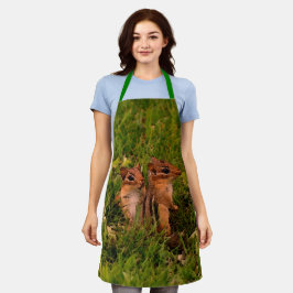 Delantal Cute Baby Chipmunks Animal Art