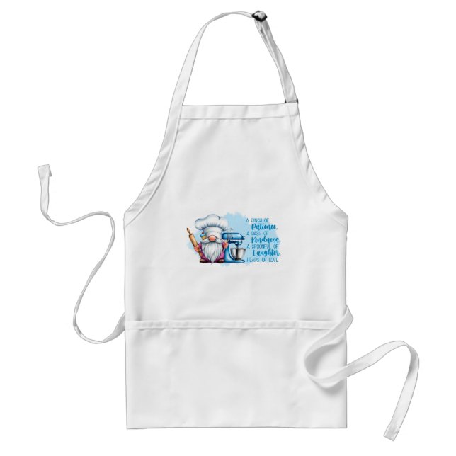 Delantal Cute Baking Gnome Apron | Funny Kitchen Gift for B (Frente)