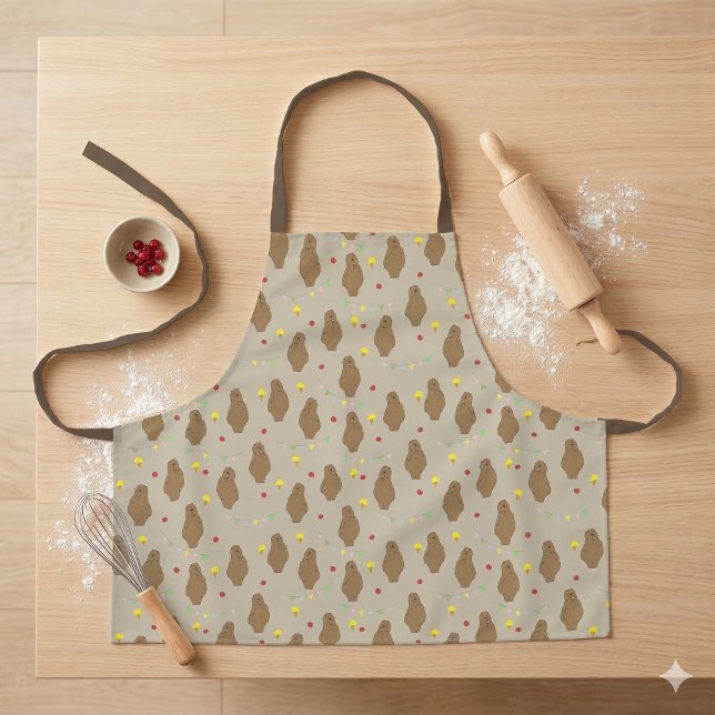 Delantal Cute Bear and Ice Cream Pattern  (Subido por el creador)