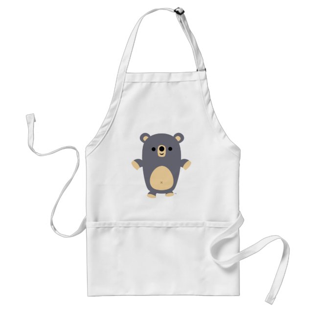 Delantal Cute Big Blue Personalizado Bear Apron (Frente)