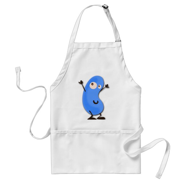 Delantal Cute Blue Bean Monster (Frente)