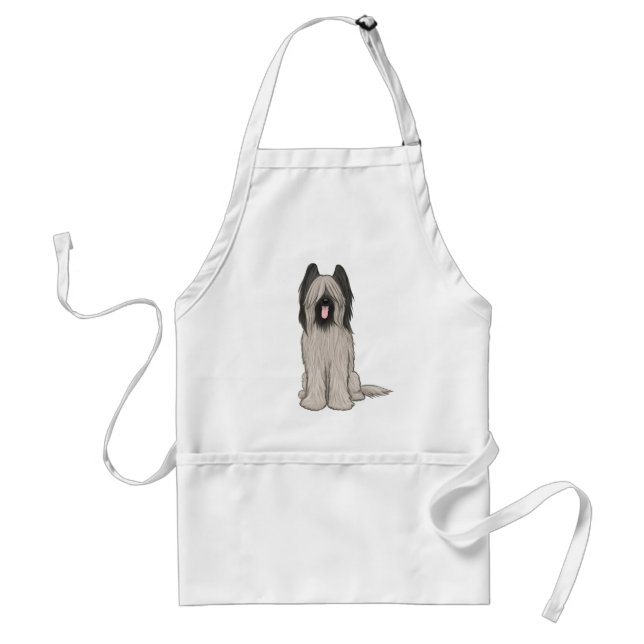 Delantal Cute Briard Cartoon Dog (Frente)
