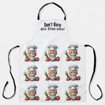 Cute Cat Chef todo sobre el Apron de impresión