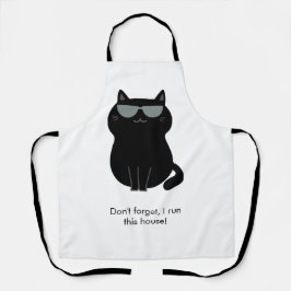 Delantal Cute Cat - I run this house now!