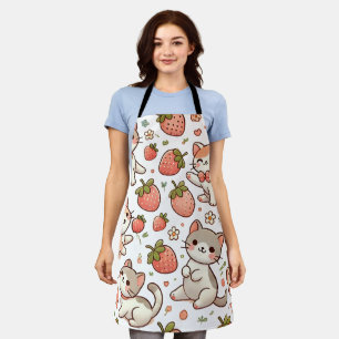 Delantal Cute Cat Kitchon Apron - Playas Personalizados
