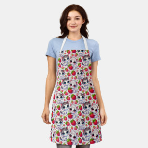 Delantal Cute Chibi Cats y Strawberries Apron - Adorable