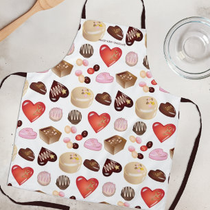 Delantal Cute Chic Paz Amor Chocolate Caramelo Corazón